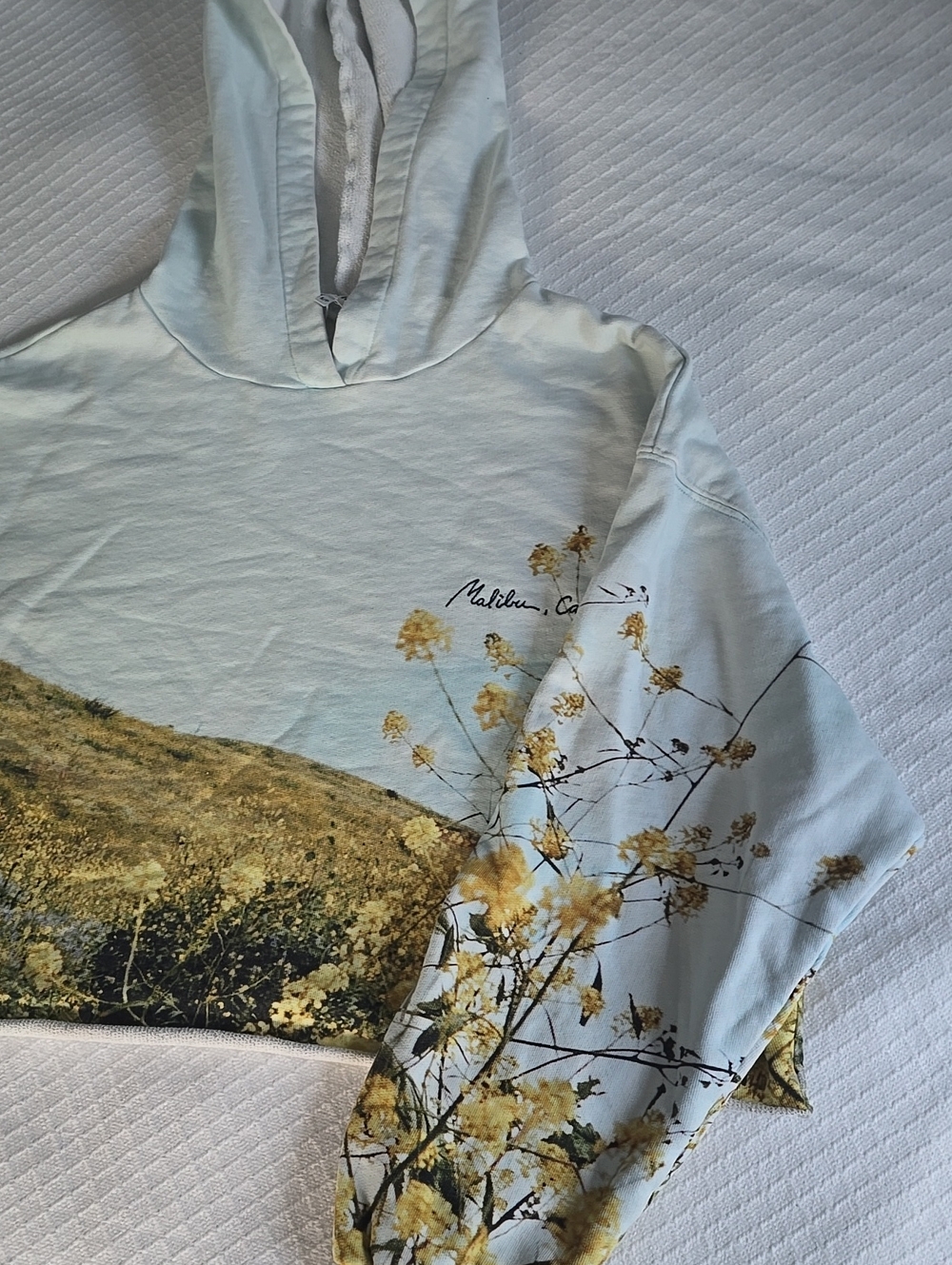 💥FRAME Malibu, CA Cropped Hoodie Sweatshirt S